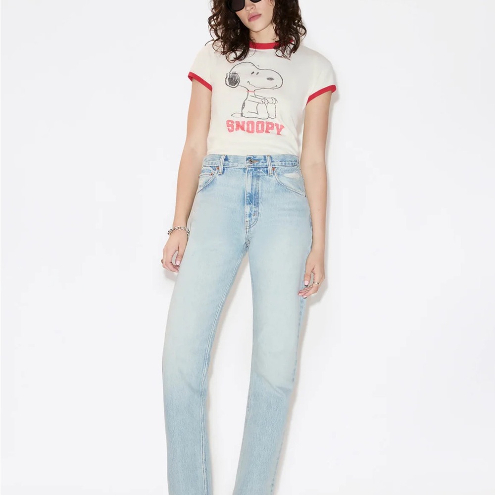Re/Done Light Blue Straight Leg Jeans